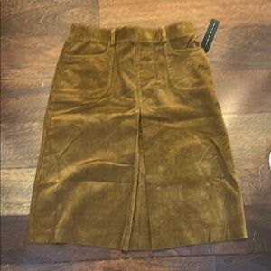 theory NWT denim skirt in caramel